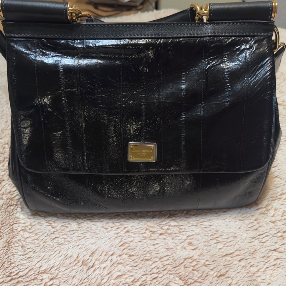 Dolce & Gabbana Black Leather Shoulder Bag